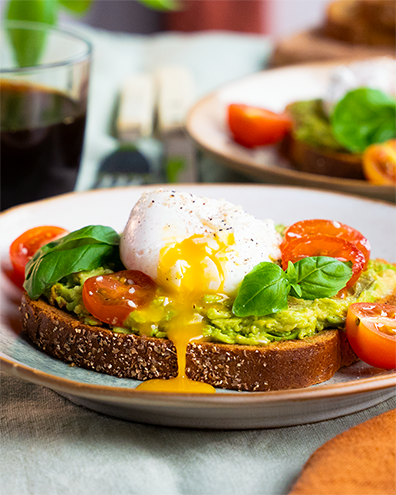 En god brødskive med egg