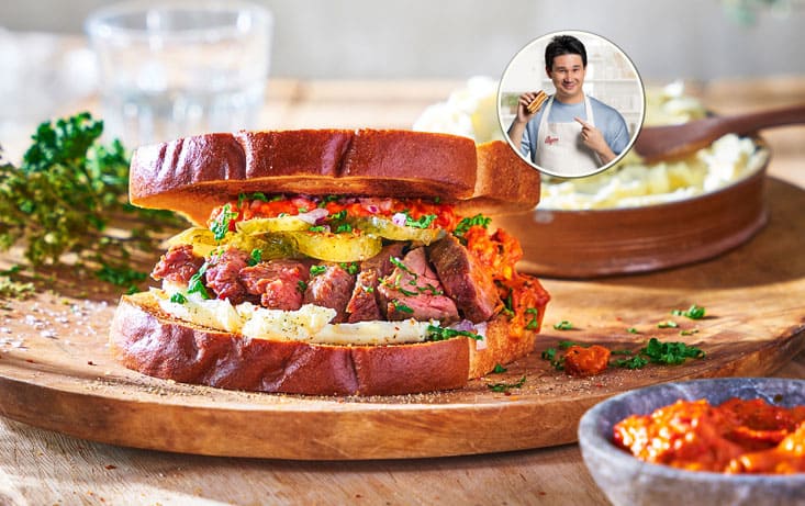 Kroatisk steak sandwich - Oppskrifter | Pågen